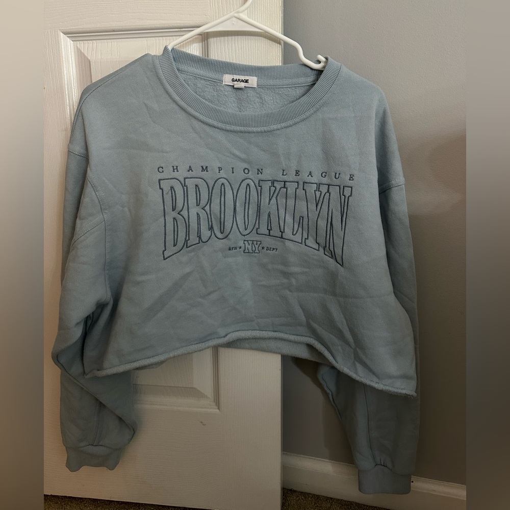 Blue Garage “Brooklyn” Cropped Sweatshirt